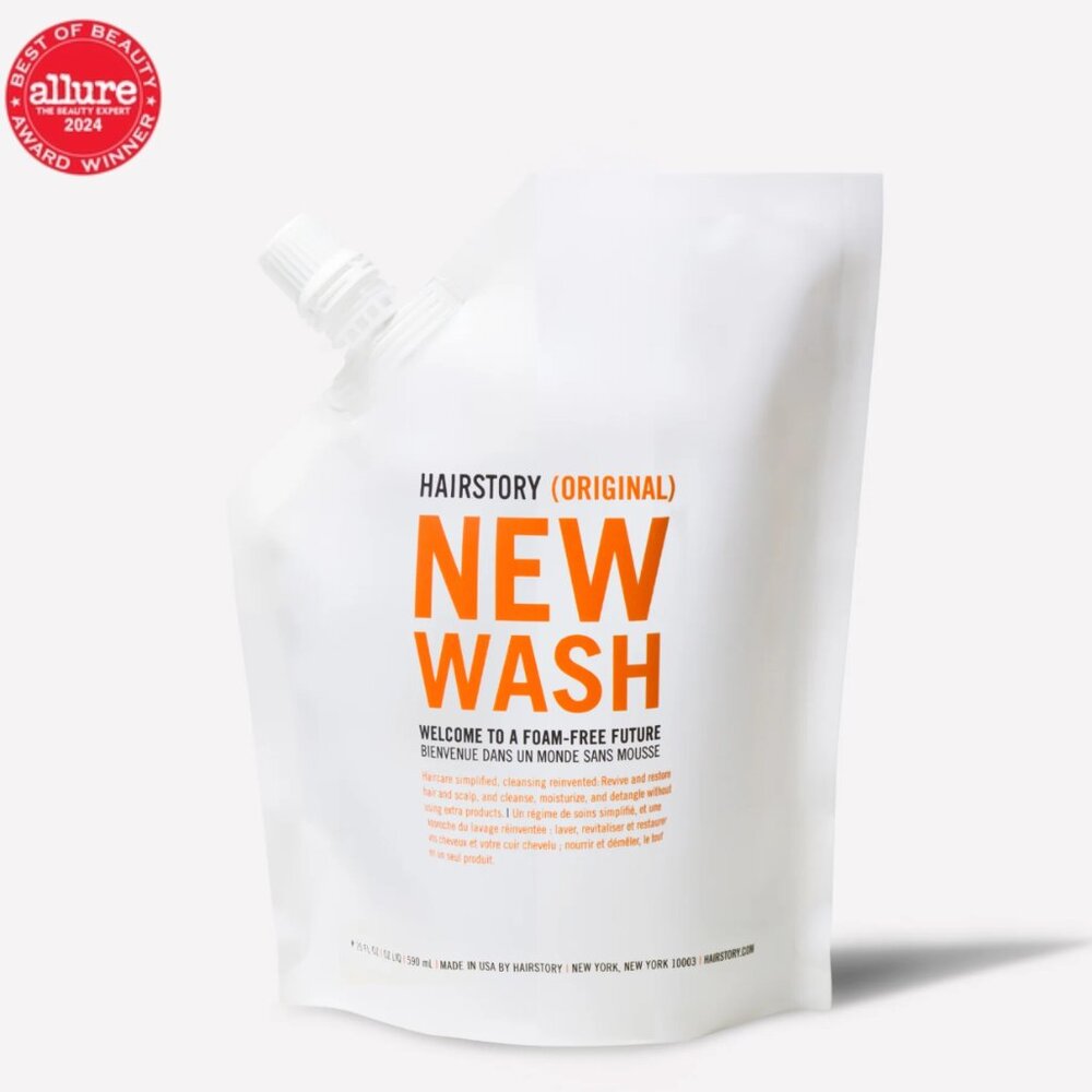 Hairstory 8 oz New Wash Refill (sealed, never opened) + travel bottle